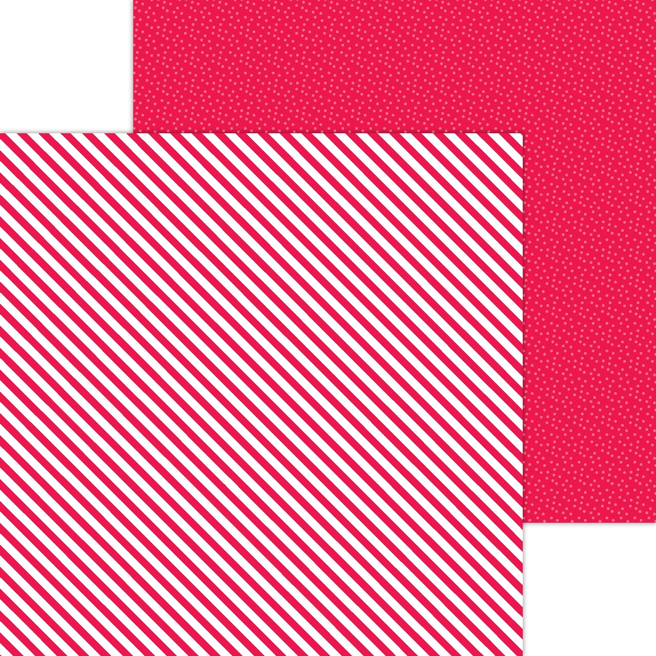 Doodlebug Petite Prints Candy Stripe/Sprinkles Cardstock 12"-Ladybug